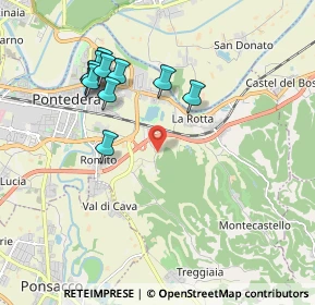 Mappa Via delle Castelline Braccio Ovest, 56025 Pontedera PI, Italia (1.95364)