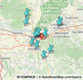 Mappa Via delle Castelline Braccio Ovest, 56025 Pontedera PI, Italia (5.35)