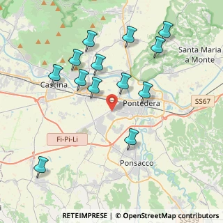 Mappa Via Adriano Olivetti, 56025 Pontedera PI, Italia (4.25385)