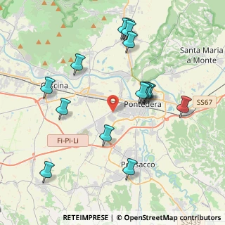 Mappa Via Adriano Olivetti, 56025 Pontedera PI, Italia (4.43533)
