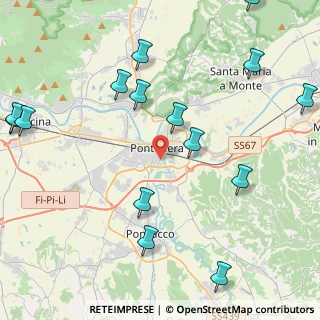 Mappa Via E. Toti, 56025 Pontedera PI, Italia (5.72067)
