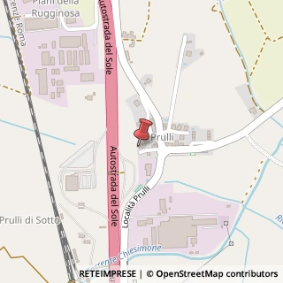Mappa Località Prulli di Sopra, 99, 50066 Reggello, Firenze (Toscana)