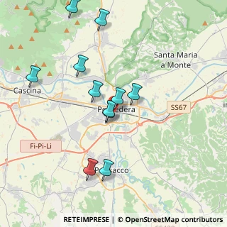 Mappa Di fronte all'ospedale, 56025 Pontedera PI, Italia (3.81727)