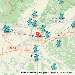Mappa Di fronte all'ospedale, 56025 Pontedera PI, Italia (5.68067)