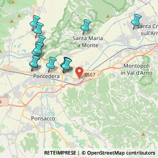 Mappa Via Solferino, 56025 Pontedera PI, Italia (4.86923)