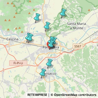 Mappa Via Fosso Vecchio, 56025 Pontedera PI, Italia (2.99091)