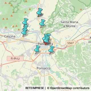 Mappa Via della Bianca Vincenzo, 56025 Pontedera PI, Italia (3.24)