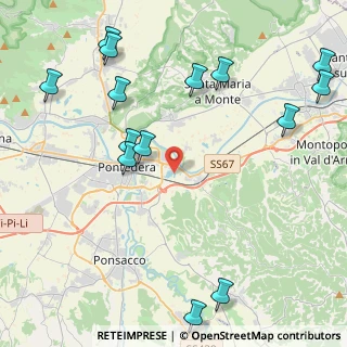 Mappa Via delle Prunacce, 56025 Pontedera PI, Italia (5.64286)