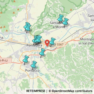 Mappa Via delle Prunacce, 56025 Pontedera PI, Italia (3.485)