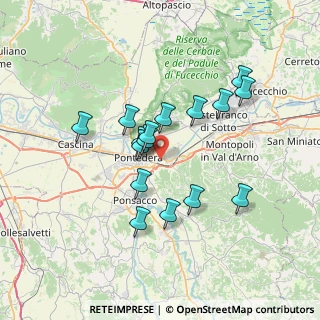 Mappa Via delle Prunacce, 56025 Pontedera PI, Italia (6.2525)