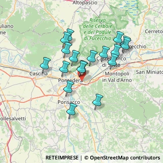 Mappa Via delle Prunacce, 56025 Pontedera PI, Italia (6.62389)