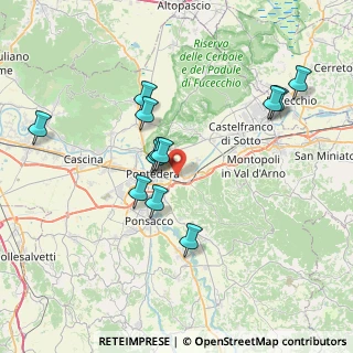 Mappa Via delle Prunacce, 56025 Pontedera PI, Italia (7.40583)