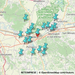 Mappa Via delle Prunacce, 56025 Pontedera PI, Italia (6.91105)