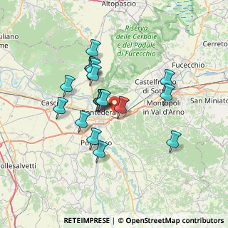 Mappa Via delle Prunacce, 56025 Pontedera PI, Italia (6.12167)