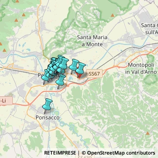 Mappa Via Piave, 56025 Pontedera PI, Italia (2.841)