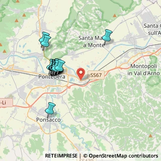 Mappa Via Piave, 56025 Pontedera PI, Italia (3.5365)