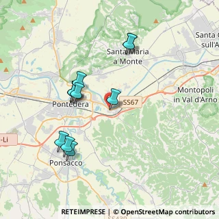 Mappa Via Piave, 56025 Pontedera PI, Italia (3.71455)