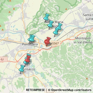 Mappa Via Piave, 56025 Pontedera PI, Italia (3.90545)