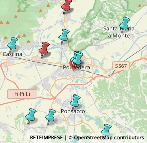 Mappa Via Filippo Turati, 56025 Pontedera PI, Italia (4.88933)