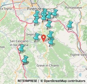 Mappa Via degli Ulivi, 50022 Greve in Chianti FI, Italia (7.48933)