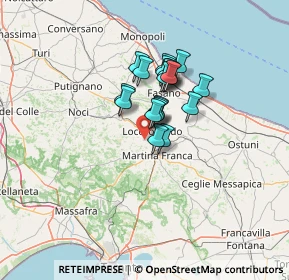 Mappa Str. Giuseppe Battaglini, 74015 Martina Franca TA, Italia (9.3875)