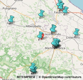 Mappa Via Chiafele zone C, 74015 Martina Franca TA, Italia (9.8455)