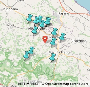 Mappa Via Chiafele zone C, 74015 Martina Franca TA, Italia (6.51538)