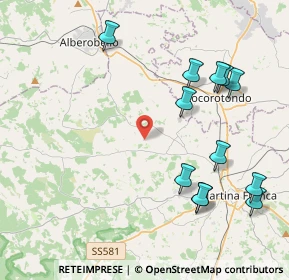 Mappa Via Chiafele zone C, 74015 Martina Franca TA, Italia (5.055)