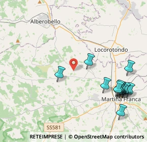 Mappa Via Chiafele zone C, 74015 Martina Franca TA, Italia (5.45214)