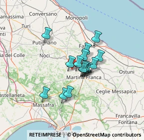 Mappa Via Chiafele zone C, 74015 Martina Franca TA, Italia (9.41)