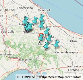 Mappa Via Chiafele zone C, 74015 Martina Franca TA, Italia (11.705)
