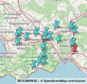 Mappa Via Alberto Mazzeo, 84014 Nocera Inferiore SA, Italia (7.7425)