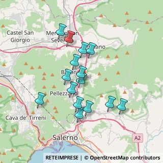Mappa Via Antonio Villari, 84081 Baronissi SA, Italia (3.36933)