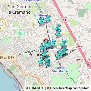 Mappa Via Diaz Armando, 80055 Portici NA, Italia (0.385)