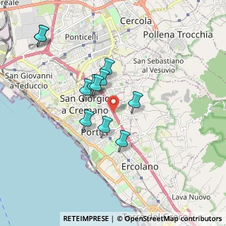 Mappa A3 Napoli - Reggio Calabria, 80055 Portici NA, Italia (1.73909)
