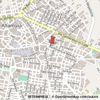 Mappa Via Ricovero di Mendicita', 11, 70022 Altamura, Bari (Puglia)