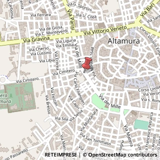 Mappa Via dei mille 153, 70022 Altamura, Bari (Puglia)