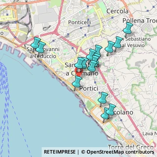 Mappa Via Antonio de Curtis, 80055 Portici NA, Italia (1.8025)