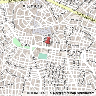 Mappa Via Milano, 46, 70022 Altamura, Bari (Puglia)