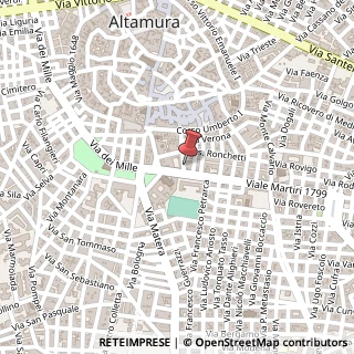 Mappa Via Zara, 26, 70022 Altamura, Bari (Puglia)