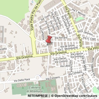Mappa Via de Pinedo, 42, 70022 Altamura, Bari (Puglia)