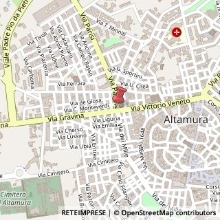 Mappa Via Gravina, 2, 70022 Altamura, Bari (Puglia)