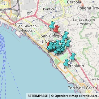 Mappa Via Amendola, 80055 Portici NA, Italia (1.09588)