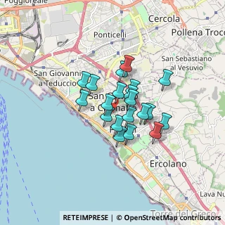 Mappa Via Farina, 80055 Portici NA, Italia (1.2155)