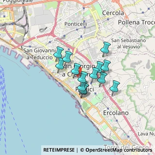 Mappa Via Farina, 80055 Portici NA, Italia (1.24929)