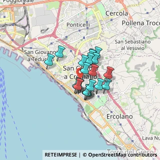Mappa Via Farina, 80055 Portici NA, Italia (1.0825)