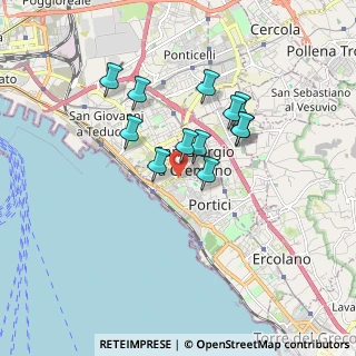 Mappa Via Martin di Luntana, 80055 Portici NA, Italia (1.485)