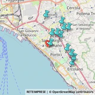 Mappa Via Martin di Luntana, 80055 Portici NA, Italia (1.96)