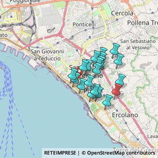 Mappa Via Martin di Luntana, 80055 Portici NA, Italia (1.3495)