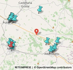 Mappa SS 172 Putignano-Alberobello Km 28+200, 70013 Castellana Grotte BA, Italia (6.1935)